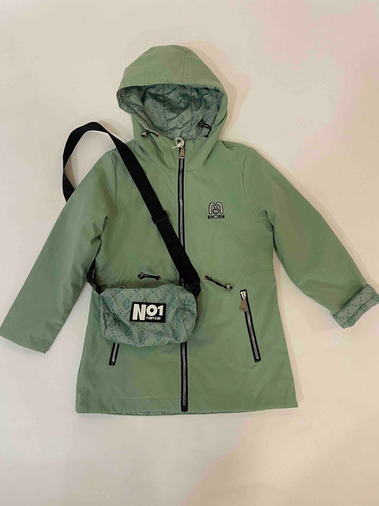 Striukė GREEN (galima dėvėti iš dviejų pusių) su rankine