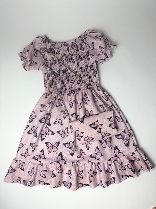 Suknelė Butterfly su rankine komplekte (4 spalvos)