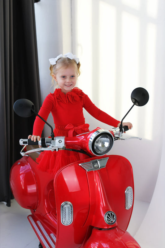 Raudona palaidinė RED FLOWERS